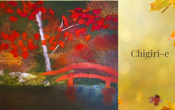 Fall themed Chigiri-e